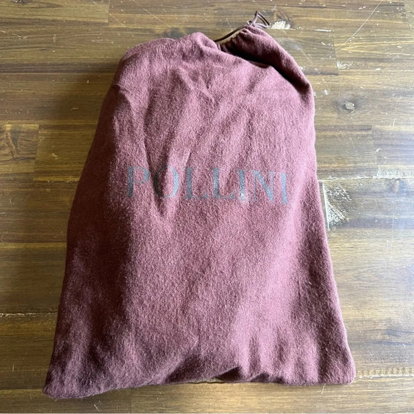 Pollini Men’s Leather Sandals Toe Ring Jesus Jerusalem Dark Brown Dust Bag